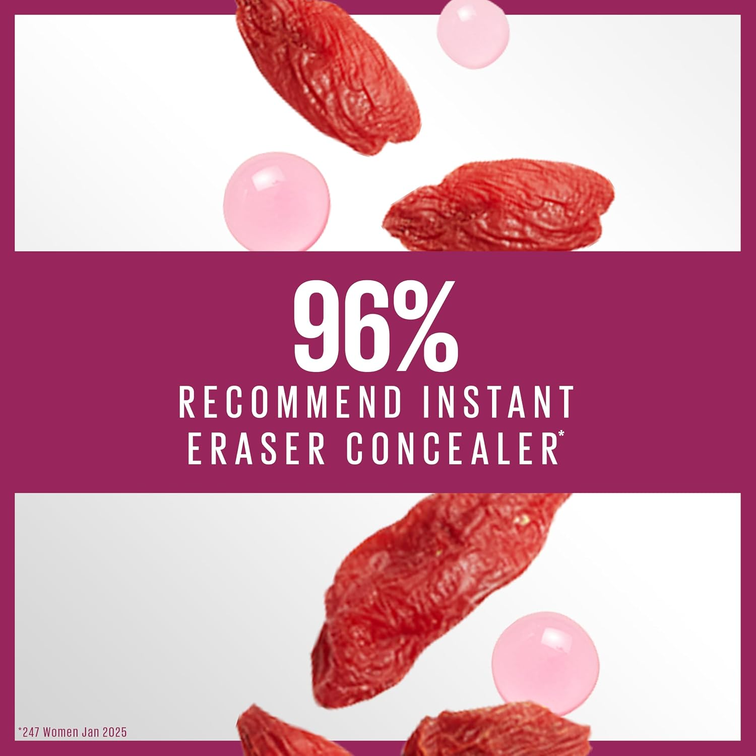 96% recommend Instant Eraser Concealer with red and pink elements, enhancing beauty results confidently