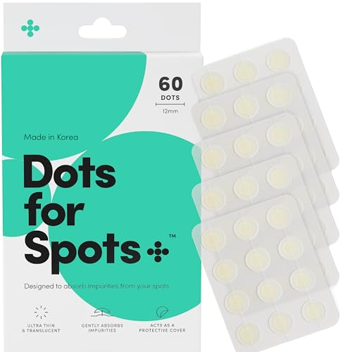 Acne patch pack Dots for Spots with 60 translucent dots for blemish care, made in Korea